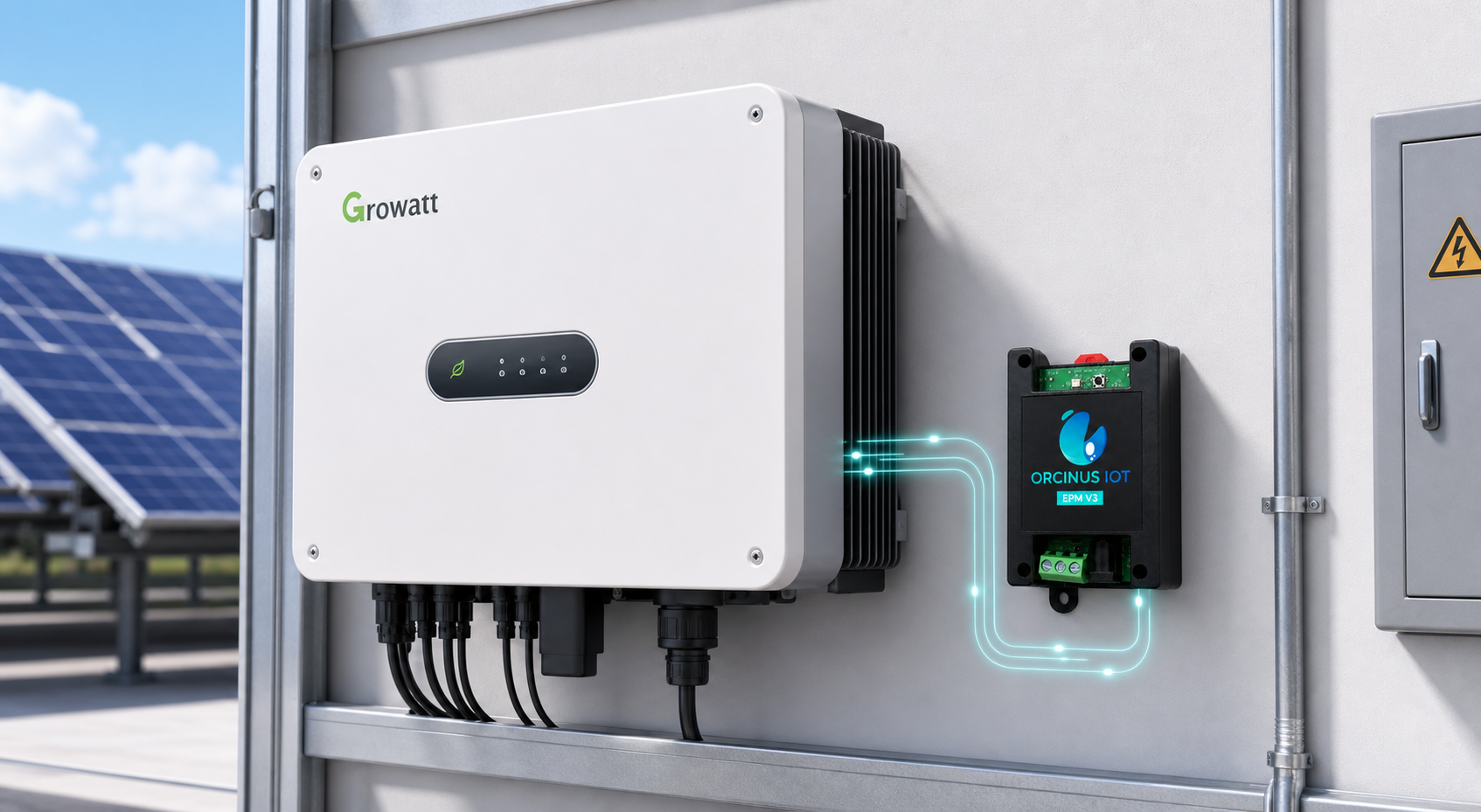 EPM V3 connected with a Growatt solar inverter for export limiting
